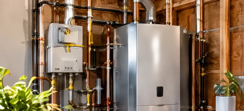 Boiler and heating system pipework